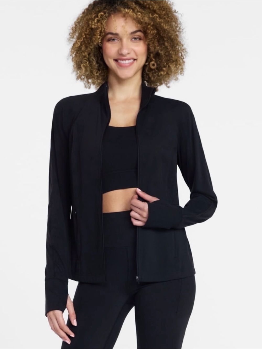 BRAND NEW Soft Sculpt Black Performance Zip-Up Front Jacket Size XXXL